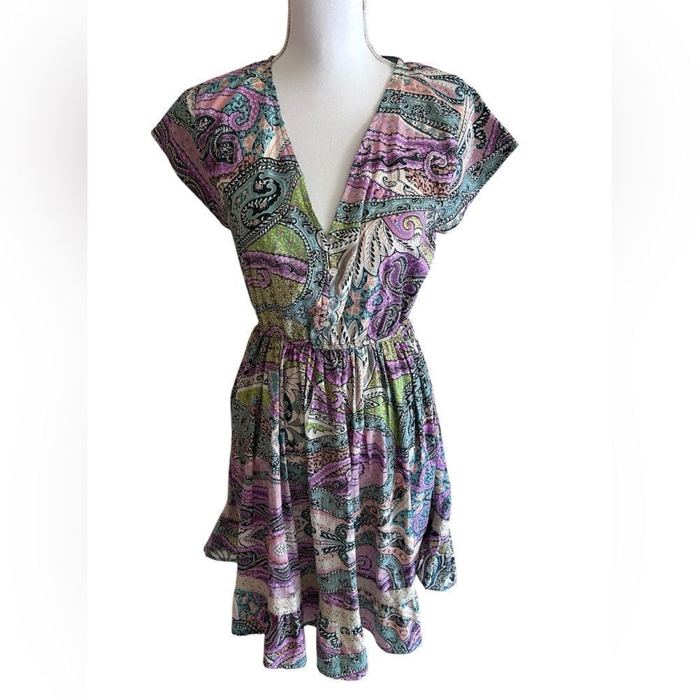 Natura Preserve Pastel Paisley Dress Size Medium